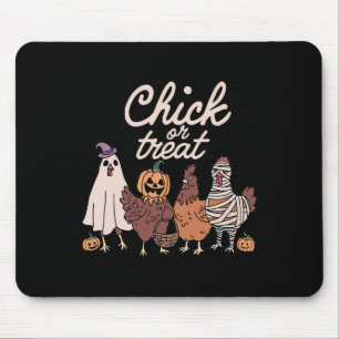 Chick Or Treat Griezelig Seizoen Halloween Kippen  Muismat