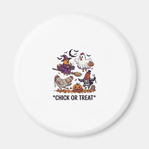 Chick Or Treat Haloween Kippen Heks Geest Pompoen Magneet
