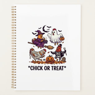 Chick Or Treat Haloween Poulets Sorcière Fantôme C