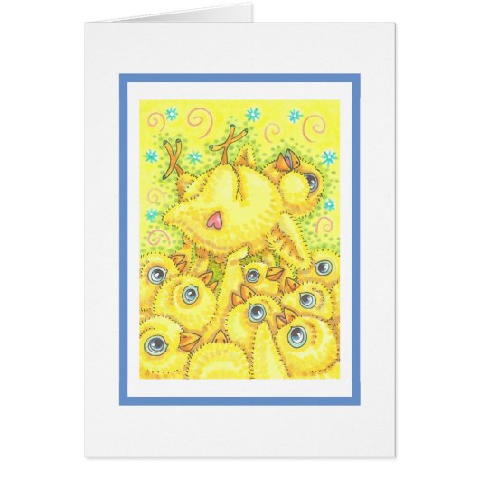 CHICK ROCKER, SPRING MOSH PIT NOTE GREETING CARD (Devant)