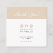 Chick Sieraden Care Instructies Business Bedankt Informatiekaartje (Achterkant)