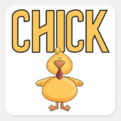 Chick Vierkante Sticker (Voorkant)