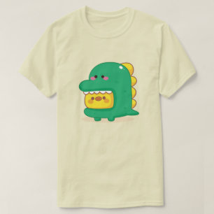 Chick Wearing Dinosaur Costume T-Shirt