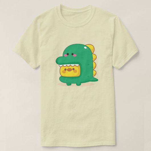 Chick Wearing Dinosaur Costume T-Shirt (Design voorkant)