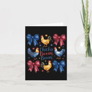 Chicka Boom Boom Funny American Flag Chicken Graph Kaart
