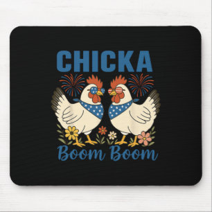 Chicka Boom Boom Kip Crew Patriot 4 juli Muismat