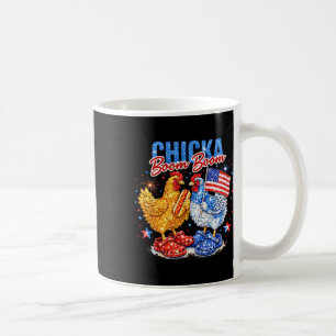 Chicka Boom Boom Patriottische Kip Rood Wit Blauw Koffiemok