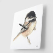 Chickade Art Vierkante Wandklok Klok (Hoek)