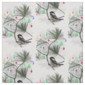 Chickade Kerststof Stof (Swatch)