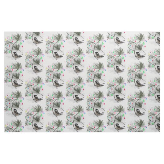 Chickade Kerststof Stof (Fat Quarter)