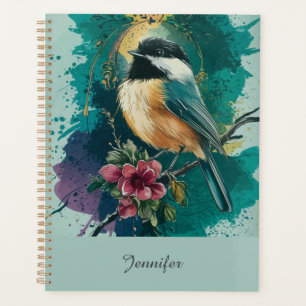 Chickadee Abstrait - Turquoise