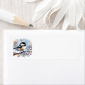 Chickadee-Adresetiketten Etiket (Insitu)