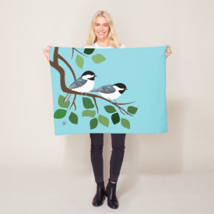 Chickadee Art Fleece Deken