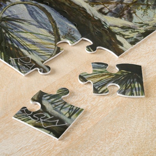 "Chickadee au plafond noir" par le puzzle Charlie  (Côté)