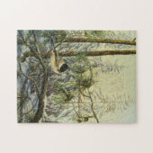 "Chickadee au plafond noir" par le puzzle Charlie  (Horizontal)