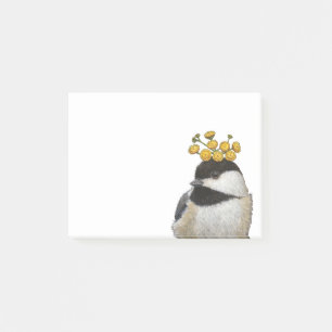 chickadee avec des notes de post-it de tansy