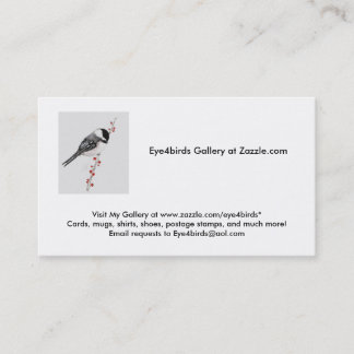 chickadee, Bezoek Mijn galerij op www.zazzle.com/e Visitekaartje