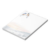 Chickadee Bird in de winter Kerstmis Notitieblok (Gedraaid)