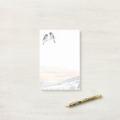 Chickadee Bird in de winter Kerstmis Post-it® Notes (Op bureau)