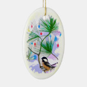 Chickadee Bird in Kerstboom Ornament (Rechts)