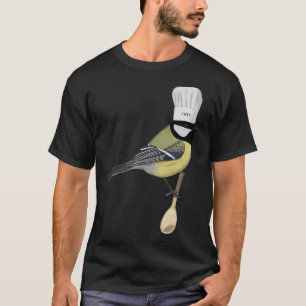 Chickadee Bird Kitchen Chef Pet Koken Bioloog T-shirt