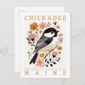 Chickadee Bird of Maine Verenigde Staten Reizen Briefkaart (Voorkant / Achterkant)
