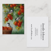 Chickadee Birds Apple Harvest Visitekaartje (Voorkant / Achterkant)