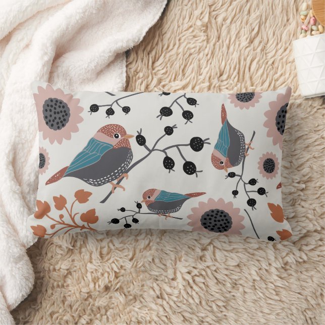 Chickadee Birds Pattern Kussen (Deken)