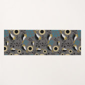Chickadee Black Capped Berries Flowers Yogamat (Voorkant (horizontaal))