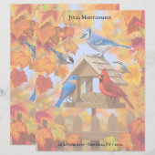 Chickadee Bluebird Cardinaal Jay Autumn Bird Feede (Voorkant / Achterkant)