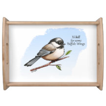CHICKADEE BUFFALO WINGS door Jeff Willis Art