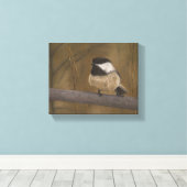 Chickadee Canvas Afdruk (Insitu (Houten vloer))