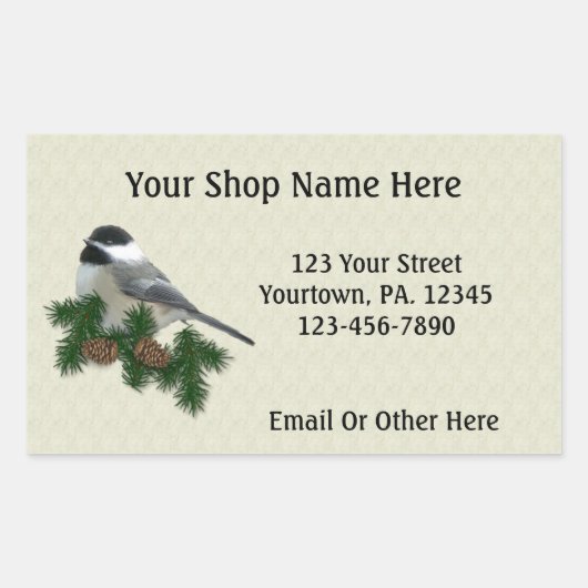 Chickadee Custom Business Sticker (Voorkant)