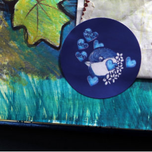 Chickadee dee dee bird chicka dee art natuur ronde sticker