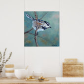 Chickadee Fine Art Bird Print (Keuken)