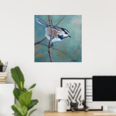 Chickadee Fine Art Bird Print (Thuiskantoor)