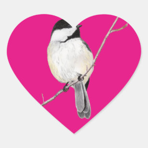 Chickadee Hart Sticker