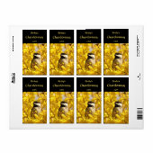 Chickadee in Forsythia Flowers Wine Labels (Full Sheet)