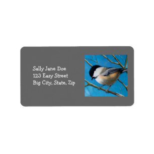 CHICKADEE IN PASTEL: ADRESETIKETTEN ETIKET
