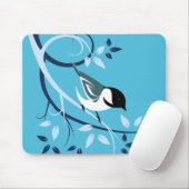 Chickadee in Tree Branch Muismat (Met muis)