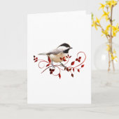 Chickadee Kaart (Gele Bloem)
