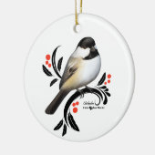 Chickadee Keramisch Ornament (Links)