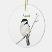 Chickadee Keramisch Ornament (Links)