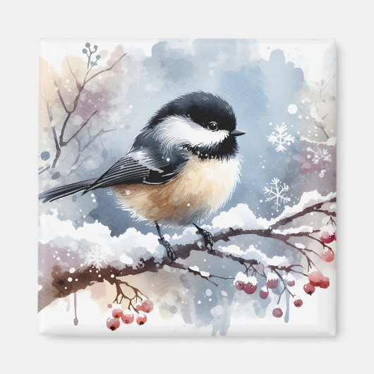 Chickadee Magnet Magneet (Voorkant)