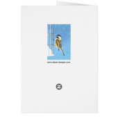 Chickadee on feeder Painting - Original Bird Art (Achterkant)