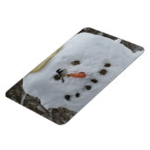 Chickadee on Snowman Carrot Nose Magneet (Linkerzijde)