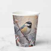 Chickadee Papieren Bekers (Achterkant)