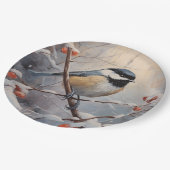 Chickadee Papieren Bordje (Gekanteld)