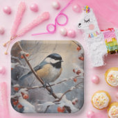 Chickadee Papieren Bordje (Feest)
