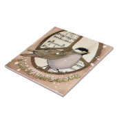 Chickadee Peace, Love, Hope Ceramic Kitchen Tile Tegeltje (Zijkant)